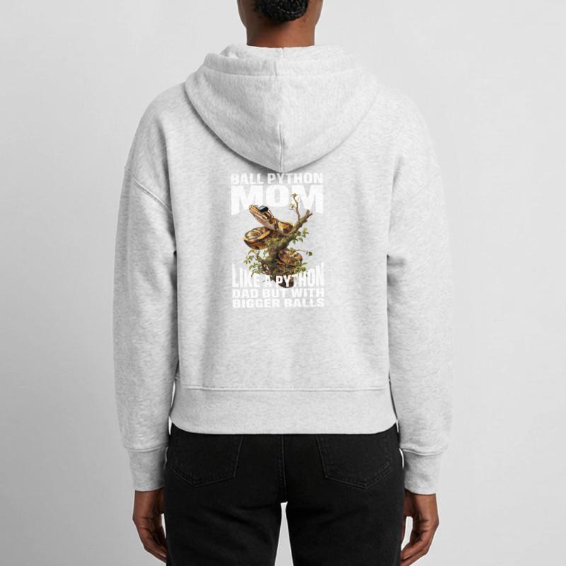 Maman Python roi Maman Serpents Terrarium Python Veste à capuche bio Ida Stanley/Stella Femme