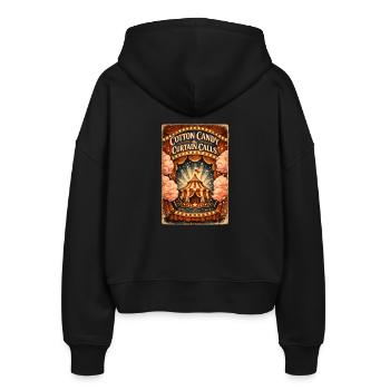 Zuckerwatte & Applaus | Zirkus Vibes - Stanley/Stella Boxy Frauen Bio Zip Hoodie Ida - Schwarz - Hinten - AI Model Female 172 light (172cm)