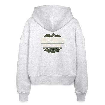 Mikrobiologie - Stanley/Stella Boxy Frauen Bio Zip Hoodie Ida - Weiß meliert - Hinten - AI Model Female 172 dark (172cm)