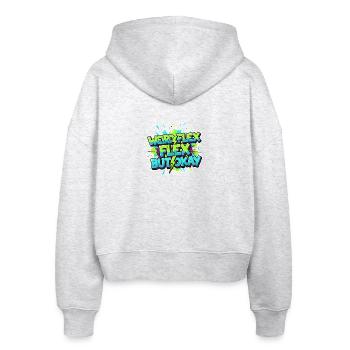 Weird Flex Okay Graffiti - Stanley/Stella Boxy Frauen Bio Zip Hoodie Ida - Weiß meliert - Hinten - AI Model Female 172 dark (172cm)