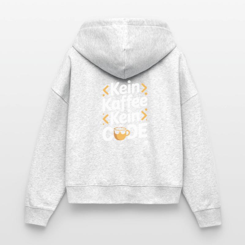 Kein Kaffee Kein Code Programmierer Informatiker Stanley/Stella Boxy Frauen Bio Zip Hoodie Ida