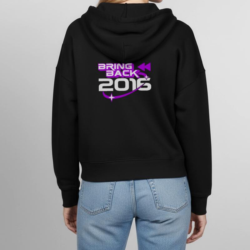 Bring Back 2016 Throwback Internet Nostalgia Stanley/Stella Boxy Women’s Organic Zip Hoodie Ida