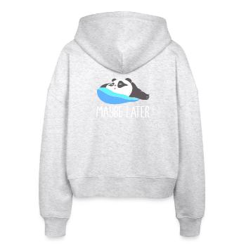 Faul Prokrastination Faulenzer Faulheit - Stanley/Stella Boxy Frauen Bio Zip Hoodie Ida - Weiß meliert - Hinten - AI Model Female 172 dark (172cm)