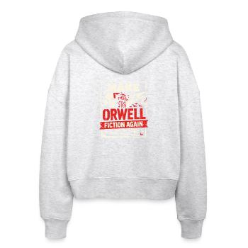 Faites à nouveau de la fiction Orwell - Veste à capuche bio Ida Stanley/Stella Femme - blanc chiné - Dos - AI Model Female 172 dark (172cm)
