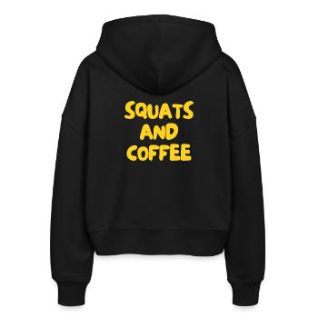 Squats et café - Veste à capuche bio Ida Stanley/Stella Femme - noir - Dos - AI Model Female 172 light (172cm)
