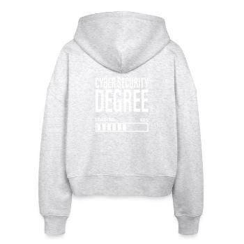 Cybersicherheits-Studenten-Ingenieur Cybersicherheit - Stanley/Stella Boxy Frauen Bio Zip Hoodie Ida - Weiß meliert - Hinten - AI Model Female 172 dark (172cm)