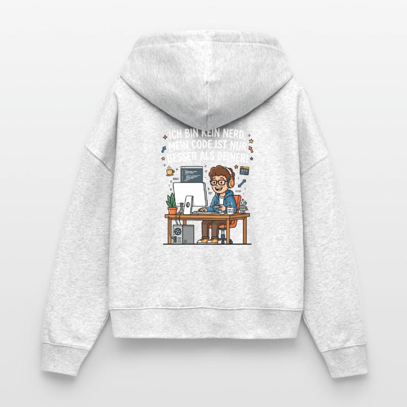 Coder Humor Programmierer Spruch Stanley/Stella Boxy Frauen Bio Zip Hoodie Ida