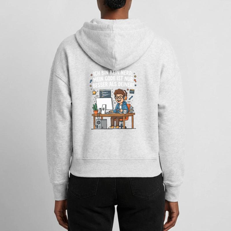 Coder Humor Programmierer Spruch Stanley/Stella Boxy Frauen Bio Zip Hoodie Ida
