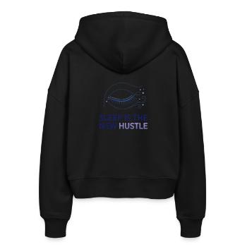 Sleep Is The New Hustle - Stanley/Stella Boxy Women’s Organic Zip Hoodie Ida - black - Back - AI Model Female 172 light (172cm)