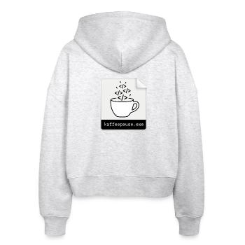 Kaffeepause.exe - IT Programmieren Informatik Code - Stanley/Stella Boxy Frauen Bio Zip Hoodie Ida - Weiß meliert - Hinten - AI Model Female 172 dark (172cm)
