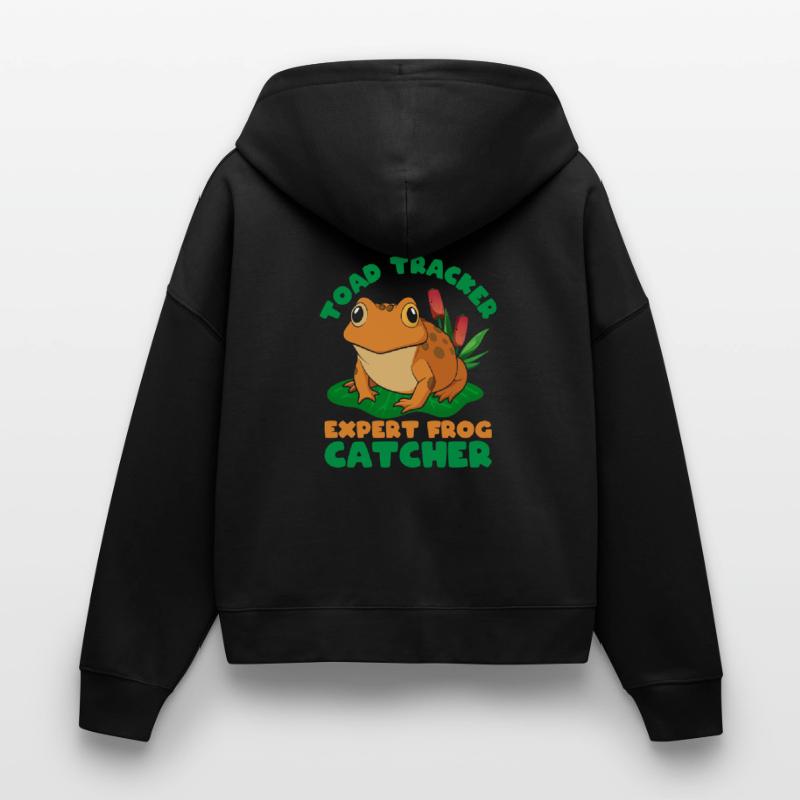 Frog Catcher Toad Tracker Expert Frog Stanley/Stella Boxy Frauen Bio Zip Hoodie Ida