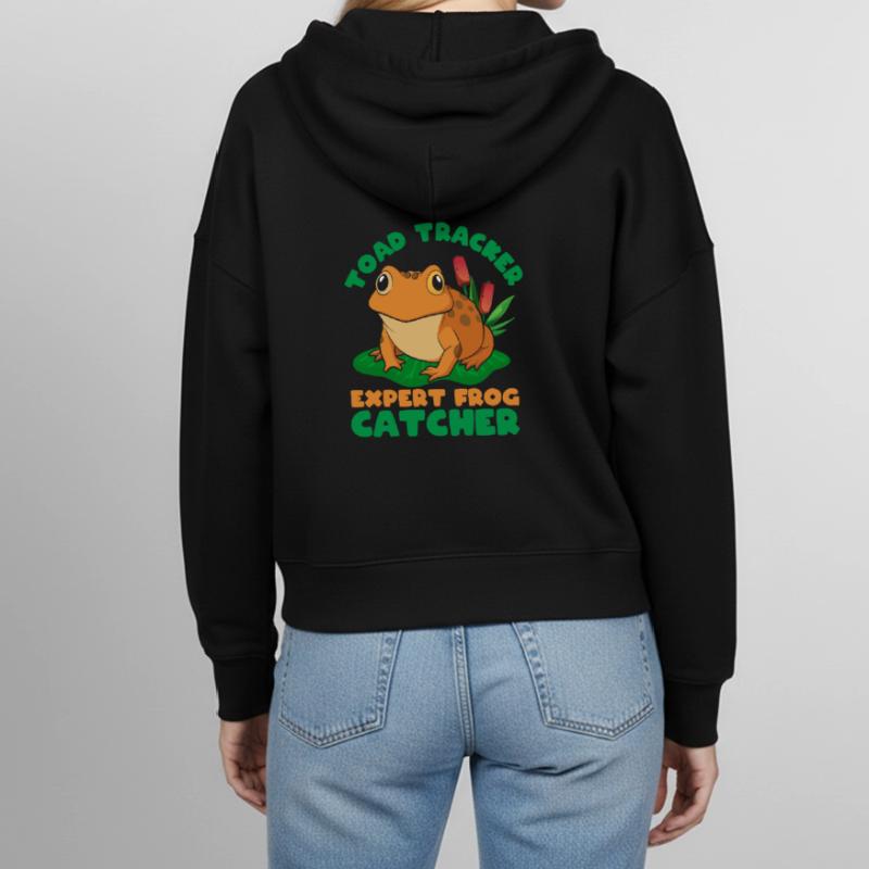 Frog Catcher Toad Tracker Expert Frog Stanley/Stella Boxy Frauen Bio Zip Hoodie Ida