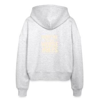 Schlimmere Löcher gesehen | Sanitär Humor - Stanley/Stella Boxy Frauen Bio Zip Hoodie Ida - Weiß meliert - Hinten - AI Model Female 172 dark (172cm)