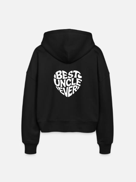 best uncle ever - Stanley/Stella Boxy Women’s Organic Zip Hoodie Ida - black