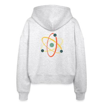 Cool Art de l’Atome, Biologie, Physique, Chimie, Professeur - Veste à capuche bio Ida Stanley/Stella Femme - blanc chiné - Dos - AI Model Female 172 dark (172cm)