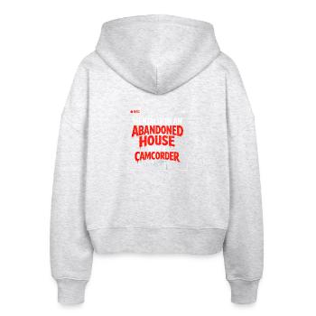 Abandoned House | Found Footage Crime - Stanley/Stella Boxy Women’s Organic Zip Hoodie Ida - heather white - Back - AI Model Female 172 dark (172cm)
