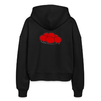 Bollenhut Schwarzwald Freiburg - Stanley/Stella Boxy Frauen Bio Zip Hoodie Ida - Schwarz - Hinten - AI Model Female 172 light (172cm)