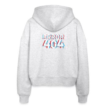 Error 404 Glitch - Stanley/Stella Boxy Women’s Organic Zip Hoodie Ida - heather white - Back - AI Model Female 172 dark (172cm)
