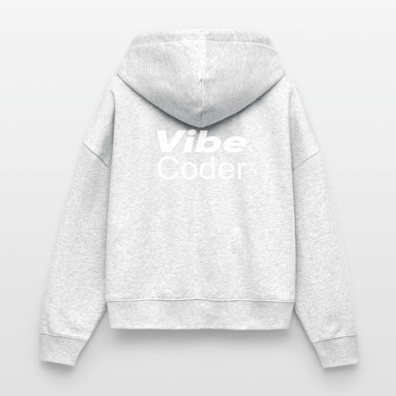 Techno-utopia: Vibe Coder Stanley/Stella Boxy Women’s Organic Zip Hoodie Ida