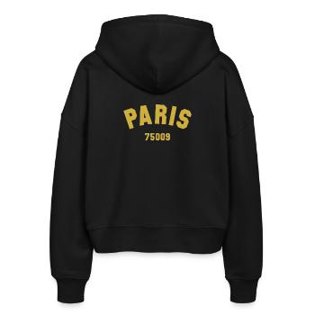 9e arrondissement de PARIS - Veste à capuche bio Ida Stanley/Stella Femme - noir - Dos - AI Model Female 172 light (172cm)
