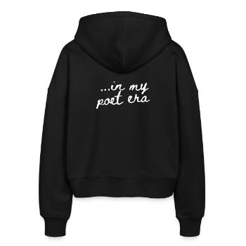 In My Poetry Era – Handwriting - Stanley/Stella Boxy Women’s Organic Zip Hoodie Ida - black - Back - AI Model Female 172 light (172cm)