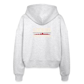 Mortgage Brokers, Loan Officers, - Stanley/Stella Boxy Women’s Organic Zip Hoodie Ida - heather white - Back - AI Model Female 172 dark (172cm)