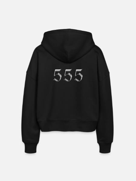 Changement Angel Number 555 - Veste à capuche bio Ida Stanley/Stella Femme - noir