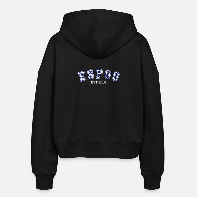 Espoo Est. 2006 - Stanley/Stella Boxy Women’s Organic Zip Hoodie Ida - black