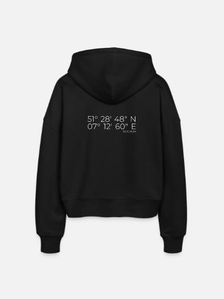 Koordinaten Bochum - Stanley/Stella Boxy Frauen Bio Zip Hoodie Ida - Schwarz