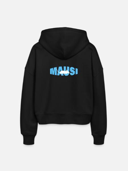 MAUSI - Stanley/Stella Boxy Frauen Bio Zip Hoodie Ida - Schwarz