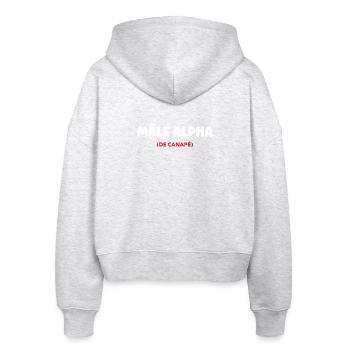 mâle Alpha - Stanley/Stella Boxy Women’s Organic Zip Hoodie Ida - heather white - Back - AI Model Female 172 dark (172cm)