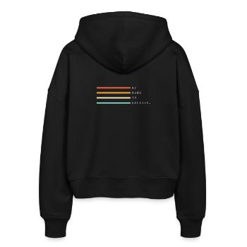Mein Name ist Patrick - Stanley/Stella Boxy Frauen Bio Zip Hoodie Ida - Schwarz - Hinten - AI Model Female 172 light (172cm)