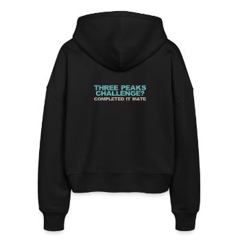 Three Peaks Challenge? Completed it mate - Stanley/Stella Boxy Women’s Organic Zip Hoodie Ida - black - Back - AI Model Female 172 light (172cm)