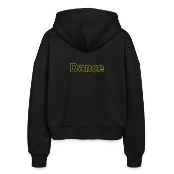 Dance - Stanley/Stella Boxy Frauen Bio Zip Hoodie Ida - Schwarz - Hinten - AI Model Female 172 light (172cm)