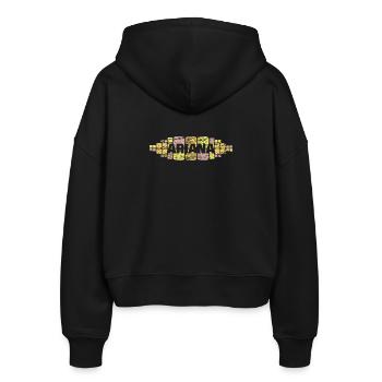 Gift for Ariana - Stanley/Stella Boxy Women’s Organic Zip Hoodie Ida - black - Back - AI Model Female 172 light (172cm)