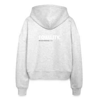 Equality - Stanley/Stella Boxy Women’s Organic Zip Hoodie Ida - heather white - Back - AI Model Female 172 dark (172cm)