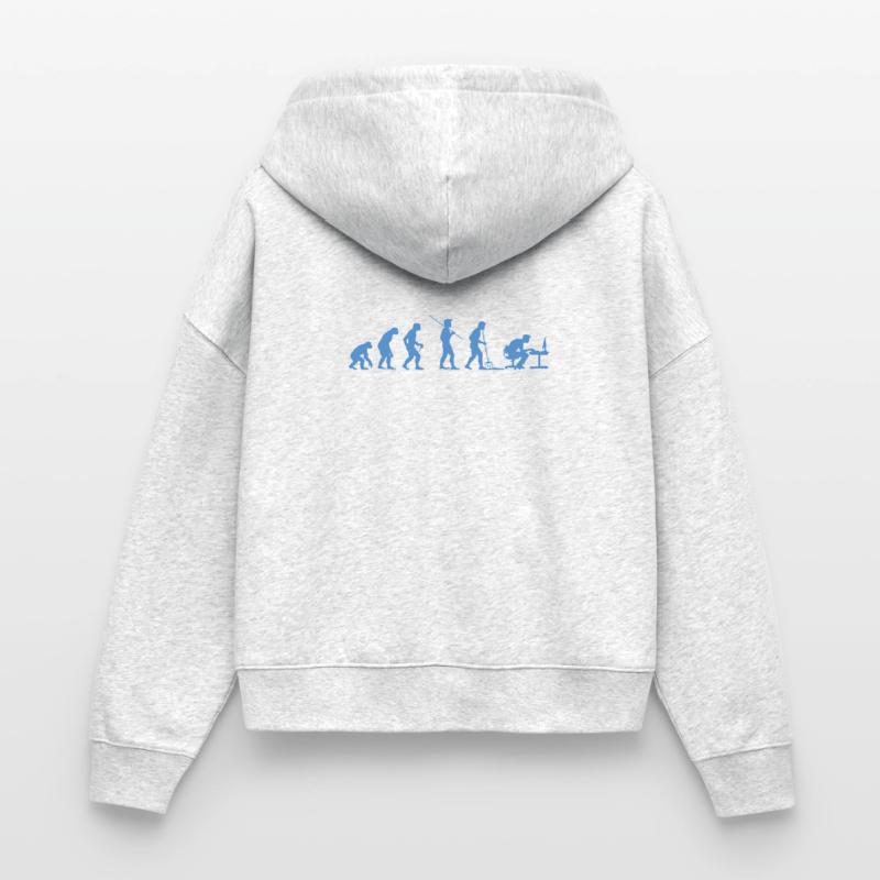 Programmer Evolution Computer Scientist Developer Stanley/Stella Boxy Women’s Organic Zip Hoodie Ida