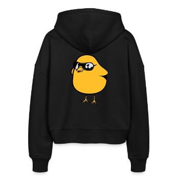 küken süss symbol - Stanley/Stella Boxy Frauen Bio Zip Hoodie Ida - Schwarz - Hinten - AI Model Female 172 light (172cm)