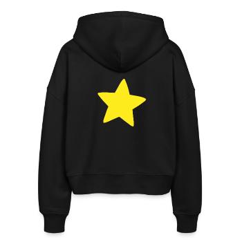 Steven Universe Star - Stanley/Stella Boxy Frauen Bio Zip Hoodie Ida - Schwarz - Hinten - AI Model Female 172 light (172cm)
