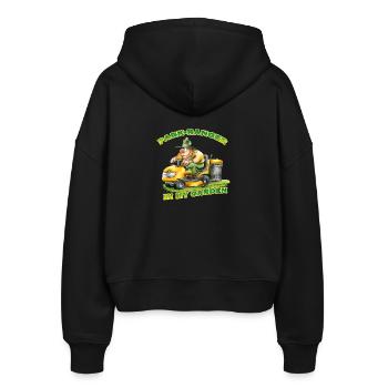 Park-Ranger - Stanley/Stella Boxy Frauen Bio Zip Hoodie Ida - Schwarz - Hinten - AI Model Female 172 light (172cm)
