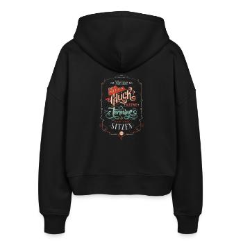 Definition von Glück - Sprüche T-Shirts - Stanley/Stella Boxy Frauen Bio Zip Hoodie Ida - Schwarz - Hinten - AI Model Female 172 light (172cm)