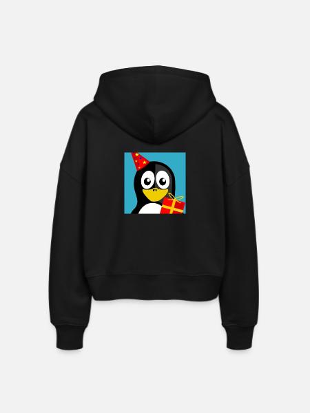 penguin101 - Stanley/Stella Boxy Frauen Bio Zip Hoodie Ida - Schwarz