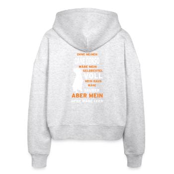 CANE CORSO - Stanley/Stella Boxy Frauen Bio Zip Hoodie Ida - Weiß meliert - Hinten - AI Model Female 172 dark (172cm)