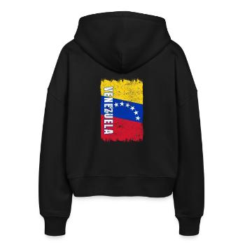 Drapeau du Venezuela - Veste à capuche bio Ida Stanley/Stella Femme - noir - Dos - AI Model Female 172 light (172cm)