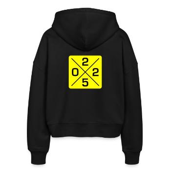 2025 - Stanley/Stella Boxy Frauen Bio Zip Hoodie Ida - Schwarz - Hinten - AI Model Female 172 light (172cm)