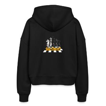 Schach - Schachbrett - got Chess? - Stanley/Stella Boxy Frauen Bio Zip Hoodie Ida - Schwarz - Hinten - AI Model Female 172 light (172cm)