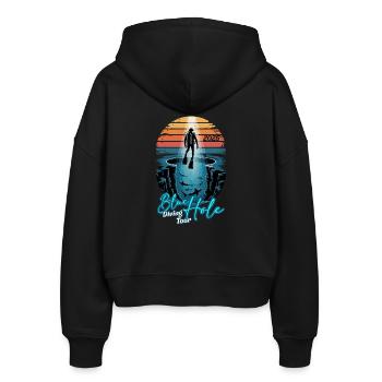 DivingTour Blue Hole 2025 - Stanley/Stella Boxy Frauen Bio Zip Hoodie Ida - Schwarz - Hinten - AI Model Female 172 light (172cm)
