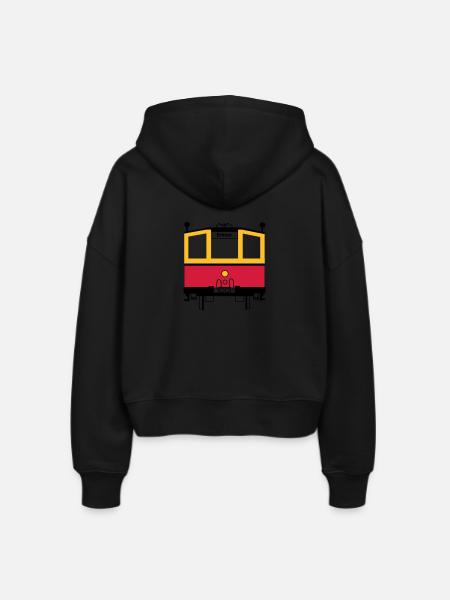 S-Bahn - Stanley/Stella Boxy Frauen Bio Zip Hoodie Ida - Schwarz