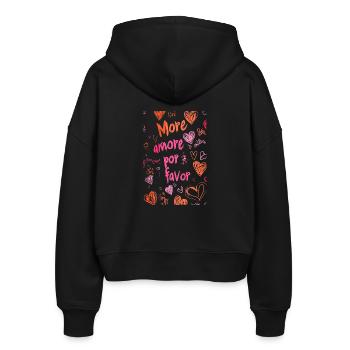 More Amore - Stanley/Stella Boxy Women’s Organic Zip Hoodie Ida - black - Back - AI Model Female 172 light (172cm)