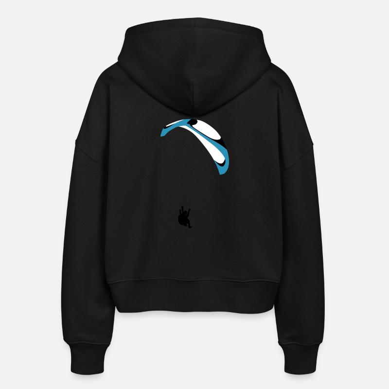 Paragliding Acro - Stanley/Stella Boxy Women’s Organic Zip Hoodie Ida - black
